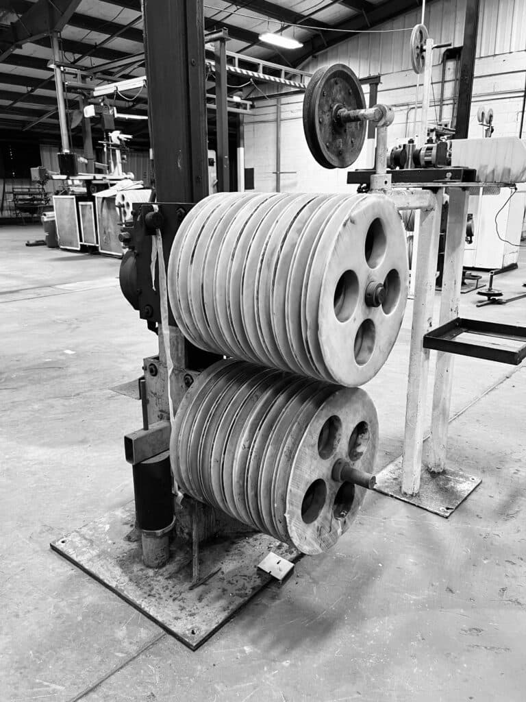 Facility with wire spools